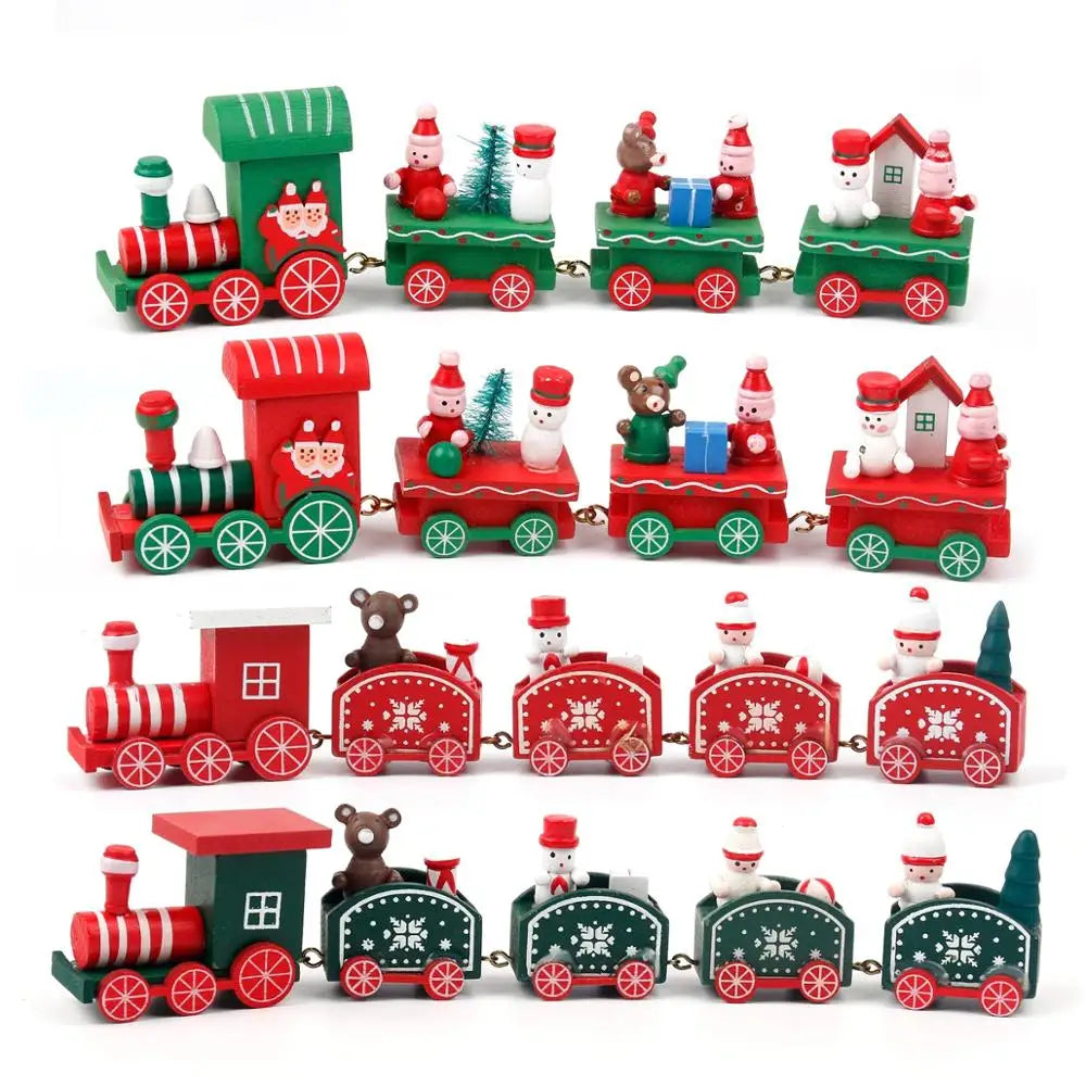 Christmas Train Merry Christmas Decorations For Home 2024 Cristmas Ornament Xmas Navidad Noel Gifts Happy New Year 2025 Gifts