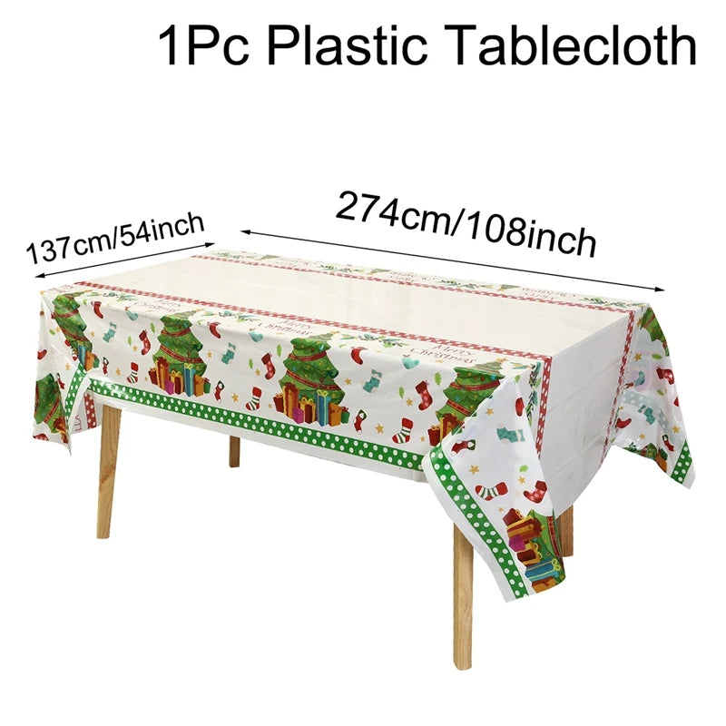 Christmas Disposable Tablecloth Christmas Decorations for Home