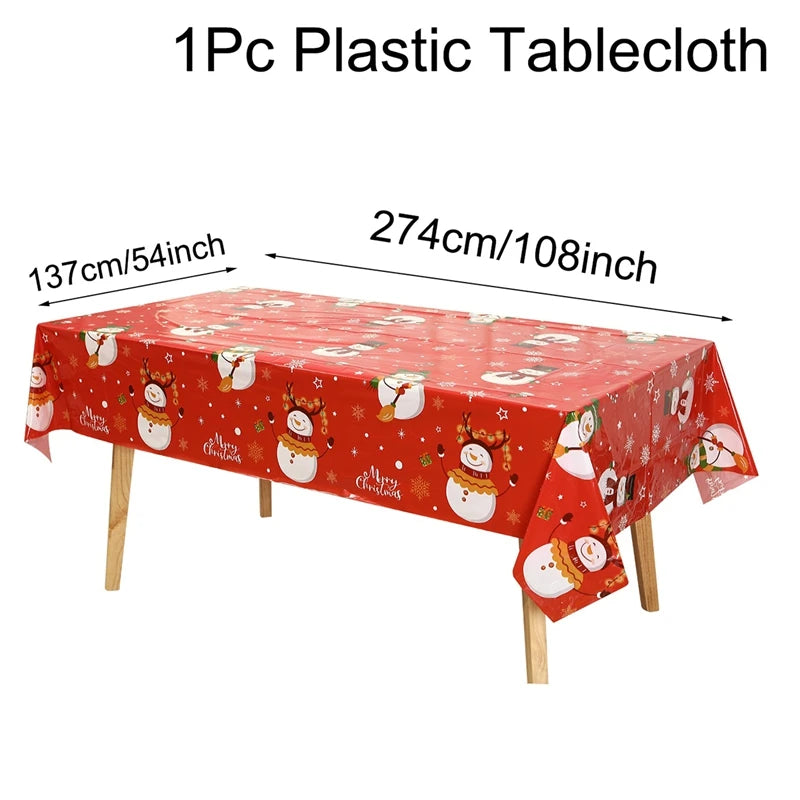 Christmas Disposable Tablecloth Christmas Decorations for Home