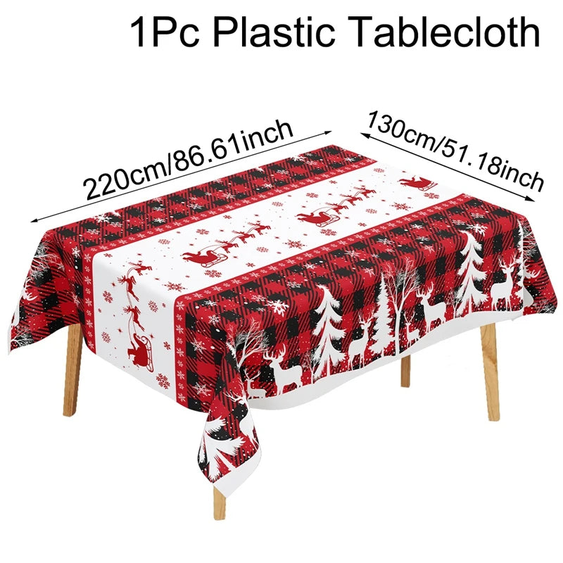 Christmas Disposable Tablecloth Christmas Decorations for Home