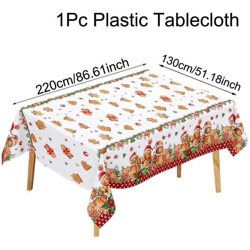 Christmas Disposable Tablecloth Christmas Decorations for Home