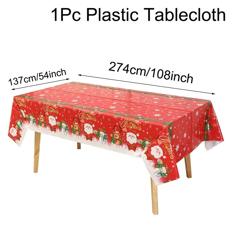 Christmas Disposable Tablecloth Christmas Decorations for Home