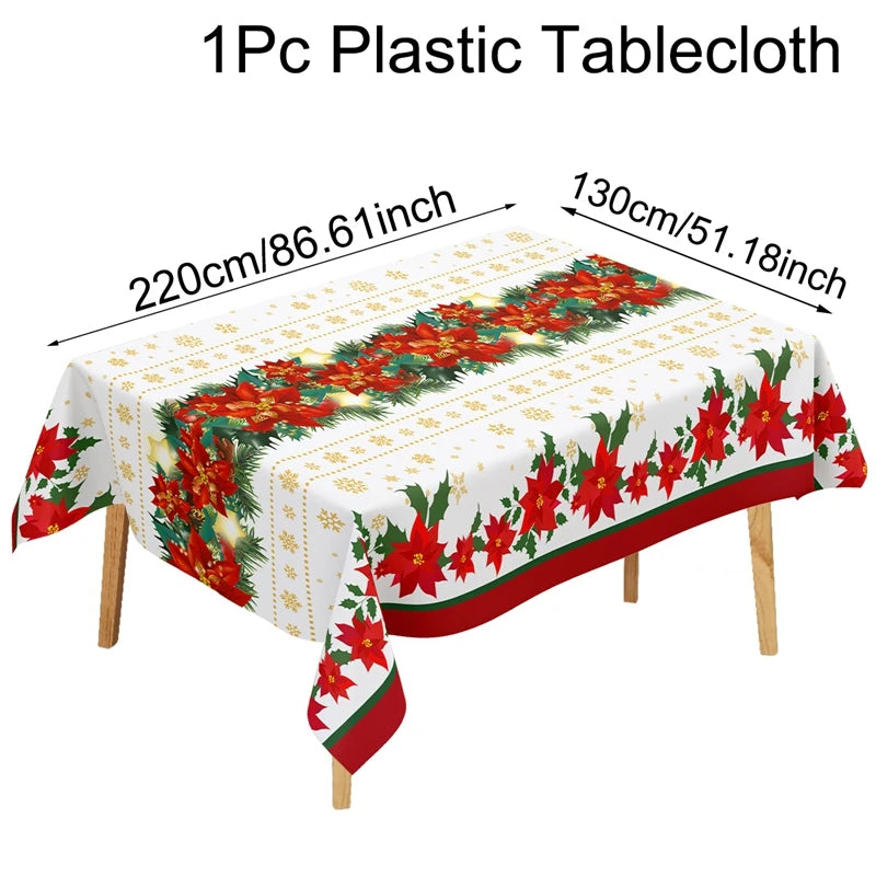 Christmas Disposable Tablecloth Christmas Decorations for Home