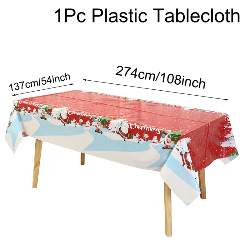 Christmas Disposable Tablecloth Christmas Decorations for Home