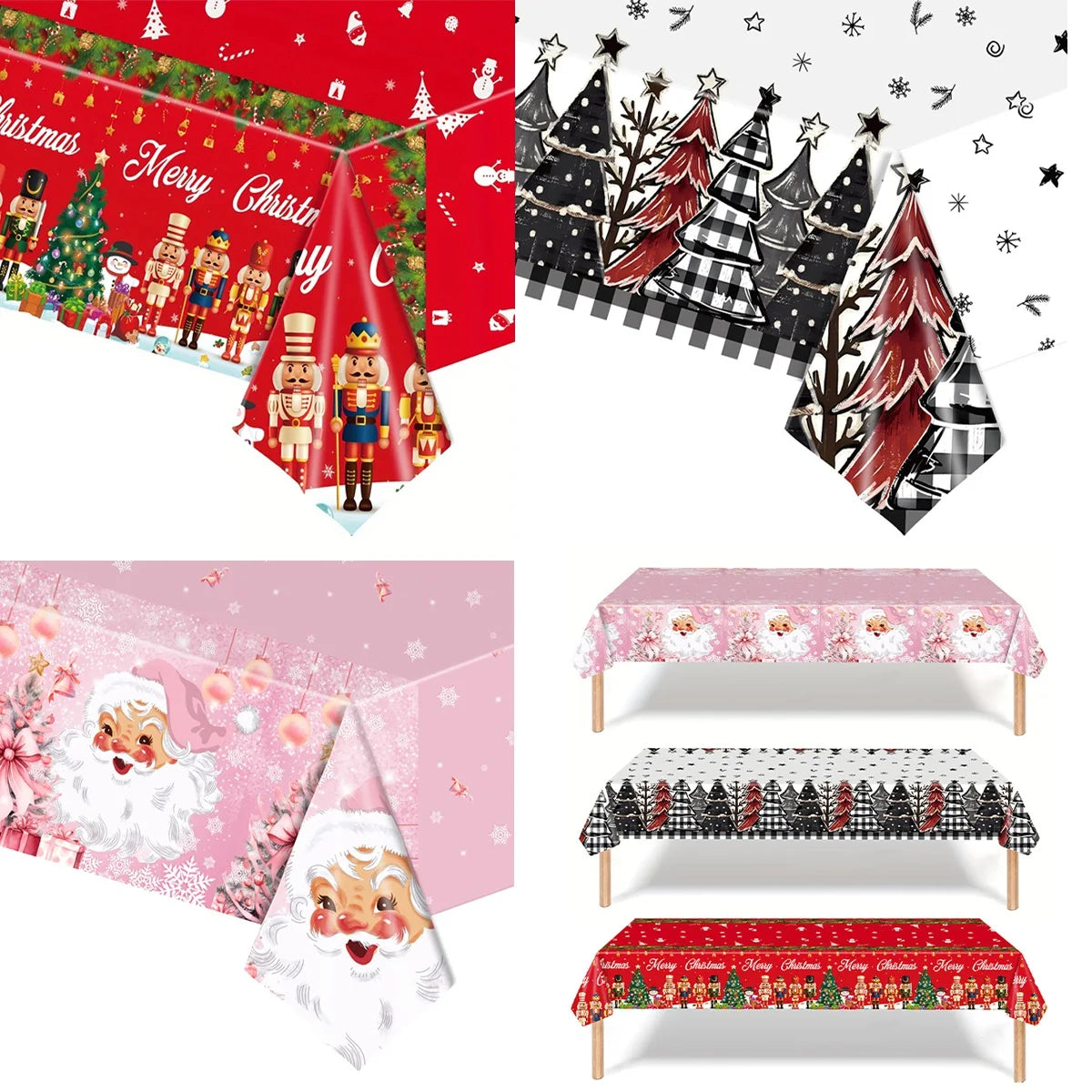 Christmas Disposable Tablecloth Christmas Decorations for Home