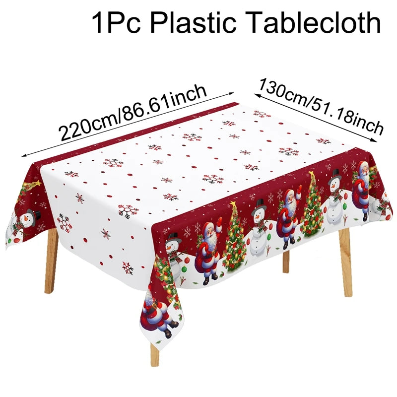 Christmas Disposable Tablecloth Christmas Decorations for Home