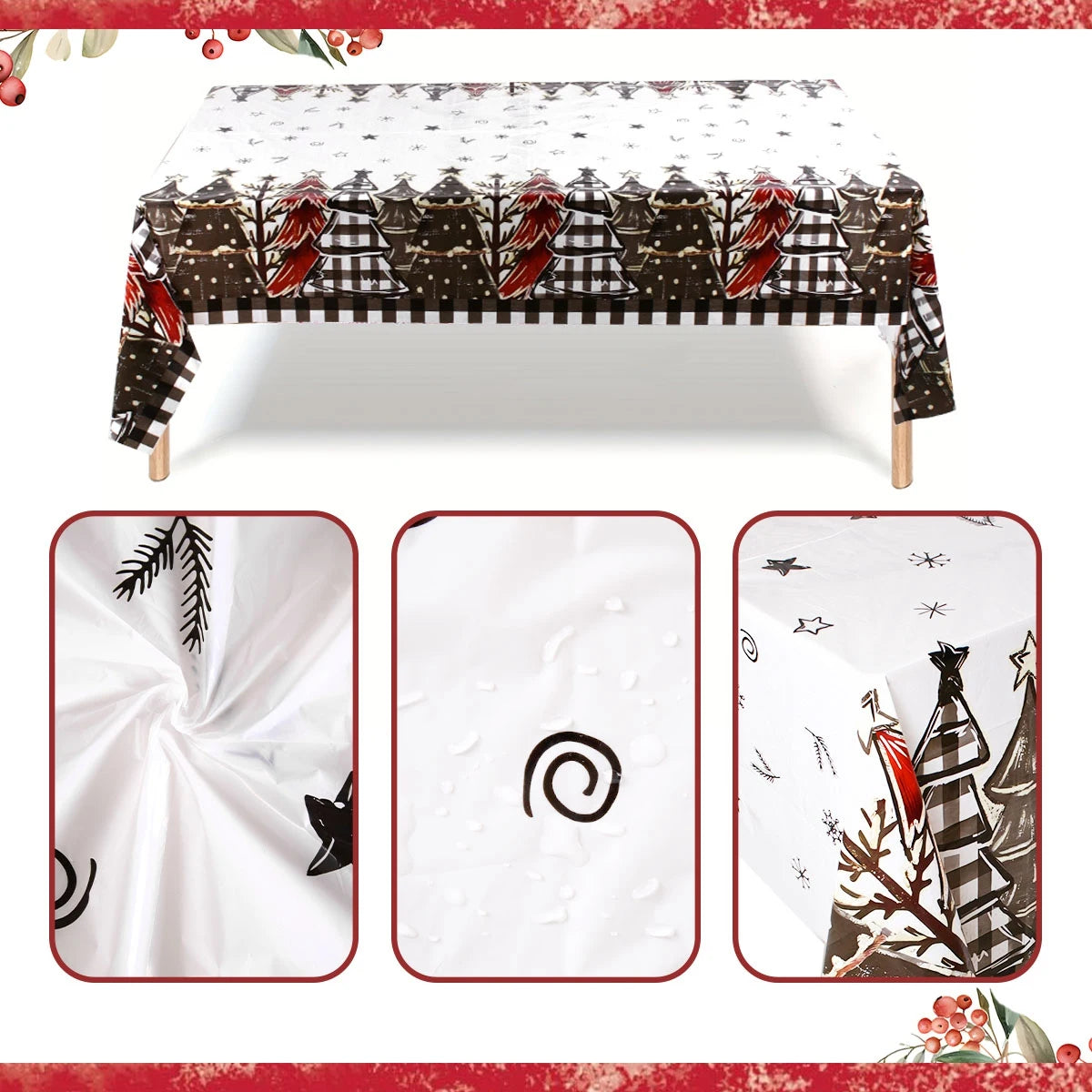 Christmas Disposable Tablecloth Christmas Decorations for Home