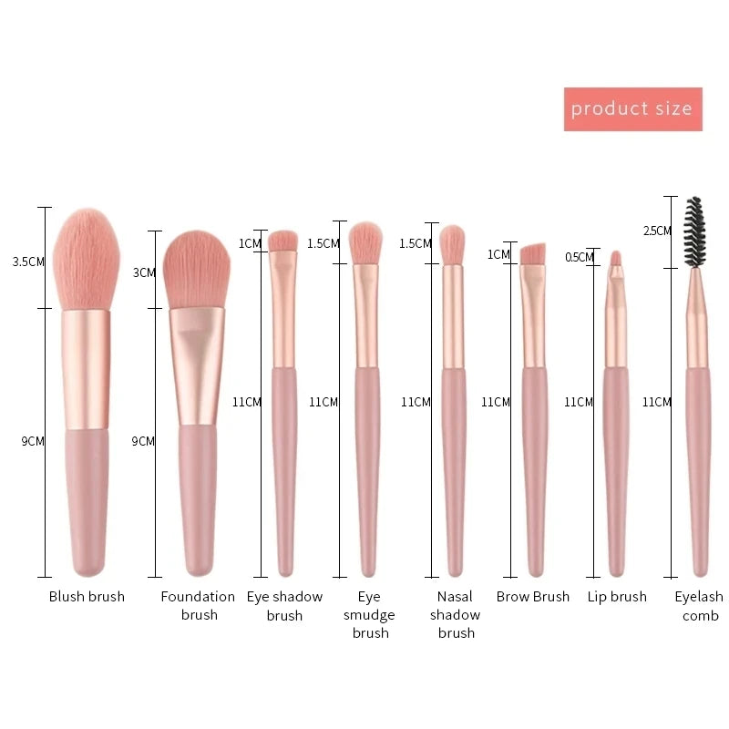 8Pcs Makeup Brush Set