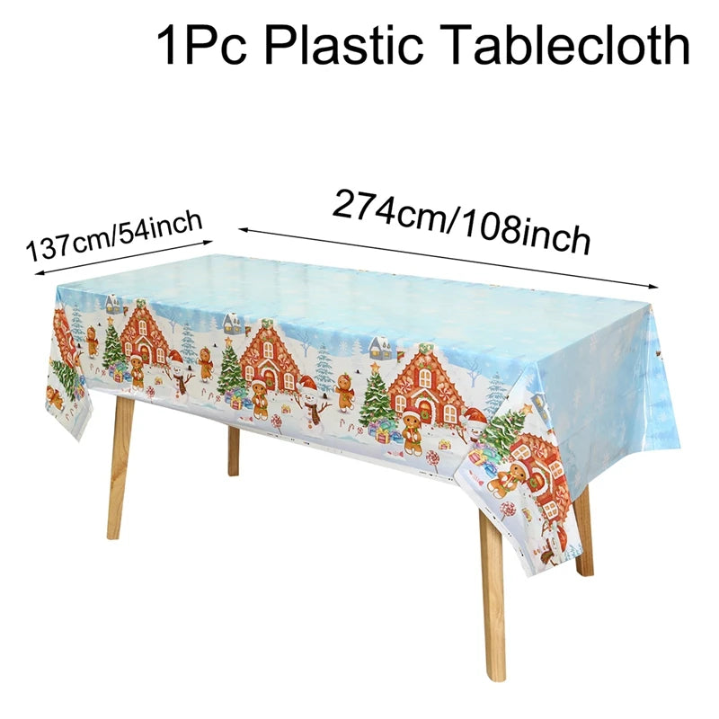 Christmas Disposable Tablecloth Christmas Decorations for Home